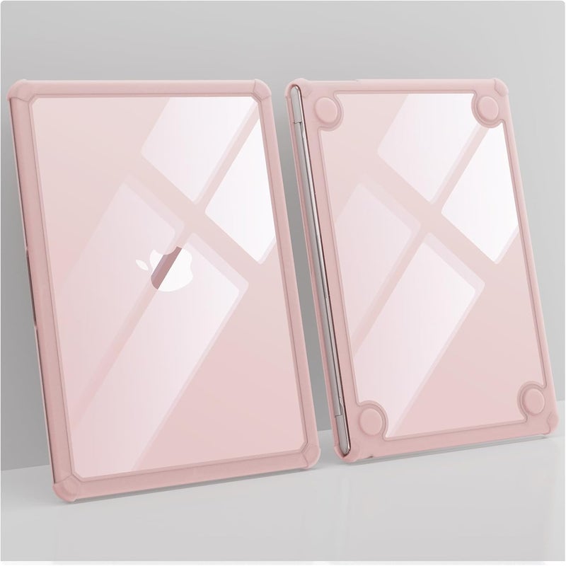 soonjet for MacBook Air 13.6 inch Case M4 M3 M2 2025 2024-2022, Model A3240 A3113 A2681 [Profi ShockBumper] [Military Drop Protection] Hard Shell Cover for MacBook Air 13 inch Case- Crystal Pink - Image 1